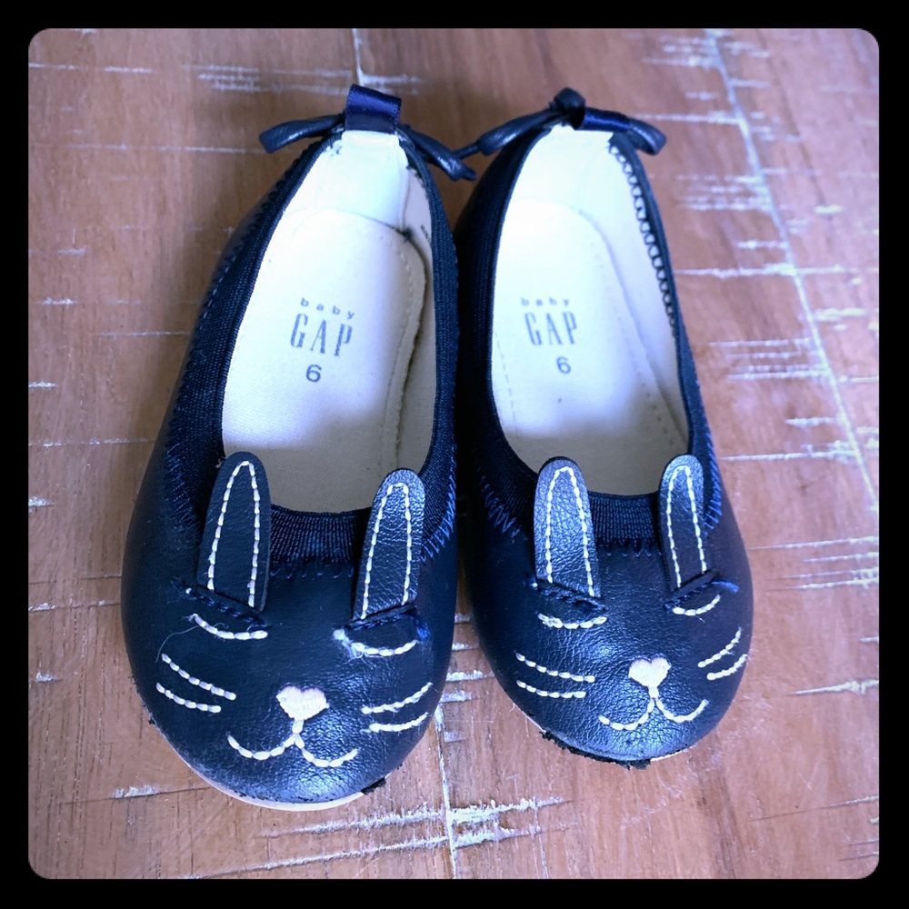 Gap toddler bunny ballet flats size 6